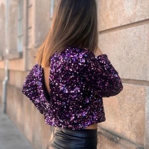 Zara sequin blouse